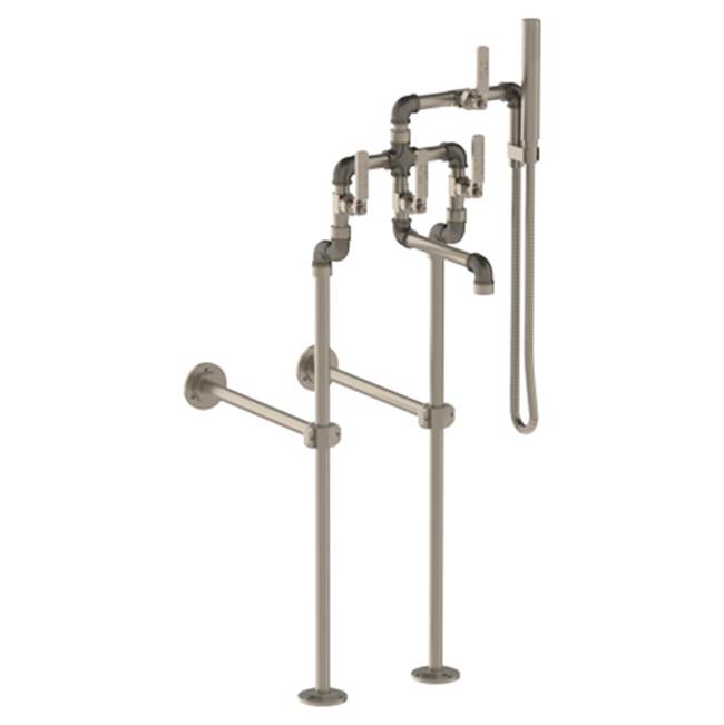 Watermark - Floor Standing Bath Set with Hand Shower - Vintage Copper