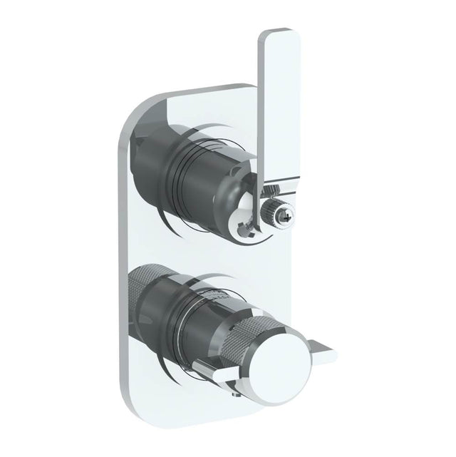 Watermark - Wall Mounted Mini Thermostatic Shower Trim with built-in control, 3 1/2'' - Vintage Copper