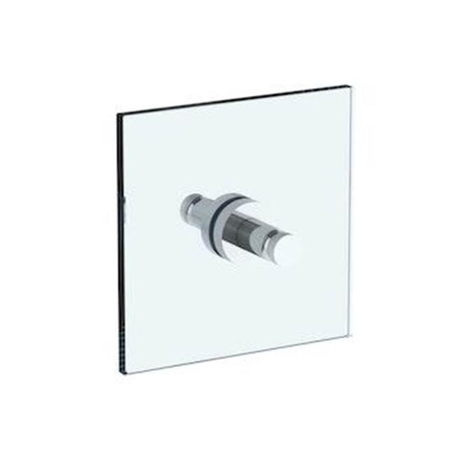 Watermark - Rainey Double Shower Door Knob/ Glass Mount Hook - Vintage Brass
