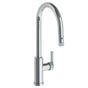Watermark - Deck Mounted 1 Hole Gooseneck Kitchen Faucet with Pull Down Spray - High Spout - Vintage Copper