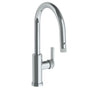 Watermark - Deck Mounted 1 Hole Gooseneck Kitchen Faucet with Pull Down Spray - Low Spout - Vintage Copper