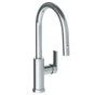 Watermark - Deck Mounted 1 Hole Gooseneck Kitchen Faucet with Pull Down Spray - Low Spout - Vintage Copper
