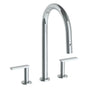 Watermark - Deck Mounted 3 Hole Gooseneck Kitchen Faucet with Pull Down Spray - Vintage Copper