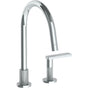 Watermark - Deck Mounted 2 Hole Gooseneck Kitchen Faucet - Vintage Copper