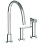 Watermark - Deck Mounted 3 Hole Gooseneck Kitchen Set -  Includes Side Spray - Vintage Copper