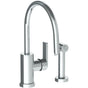 Watermark - Deck Mounted 2 Hole Gooseneck Kitchen Set -  Includes Side Spray - Vintage Copper
