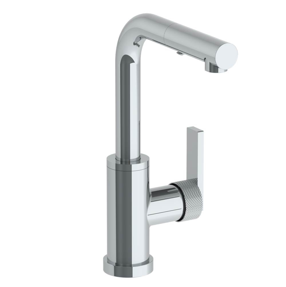 Watermark - Deck Mounted 1 Hole Square Top Prep Faucet with Pull Out Spray - Vintage Copper