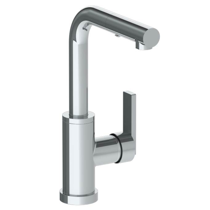 Watermark - Deck Mounted 1 Hole Square Top Prep Faucet with Pull Out Spray - Vintage Copper