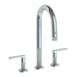 Watermark - Deck Mounted 3 Hole Gooseneck Prep Faucet with Pull Down Spray - Vintage Copper