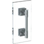 Watermark - Lily 6'' Shower Door Pull/ Glass Mount Towel Bar - Vintage Copper