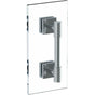 Watermark - Lily 6'' Shower Door Pull/ Glass Mount Towel Bar - Vintage Copper