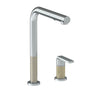 Watermark - Deck Mounted 2 Hole Square Top Kitchen Faucet with Pull Out Spray - Vintage Copper