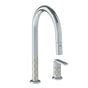Watermark - Deck Mounted 2 Hole Gooseneck Kitchen Faucet with Pull Down Spray - Vintage Copper
