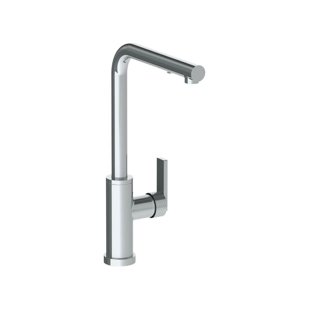 Watermark - Deck Mounted 1 Hole Square Top Kitchen Faucet with Pull Out Spray - High Spout - Vintage Copper