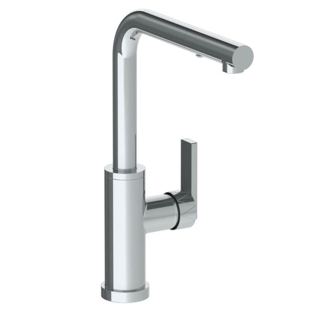 Watermark - Deck Mounted 1 Hole Square Top Kitchen Faucet with Pull Out Spray -Low Spout - Vintage Copper