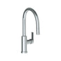 Watermark - Deck Mounted 1 Hole Gooseneck Kitchen Faucet with Pull Down Spray - Low Spout - Vintage Copper