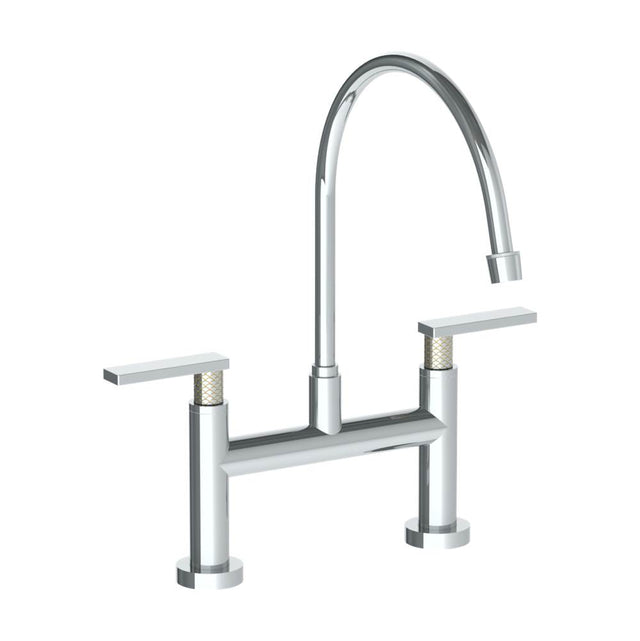 Watermark - Deck Mounted Bridge Extended Gooseneck Kitchen Faucet - Vintage Copper