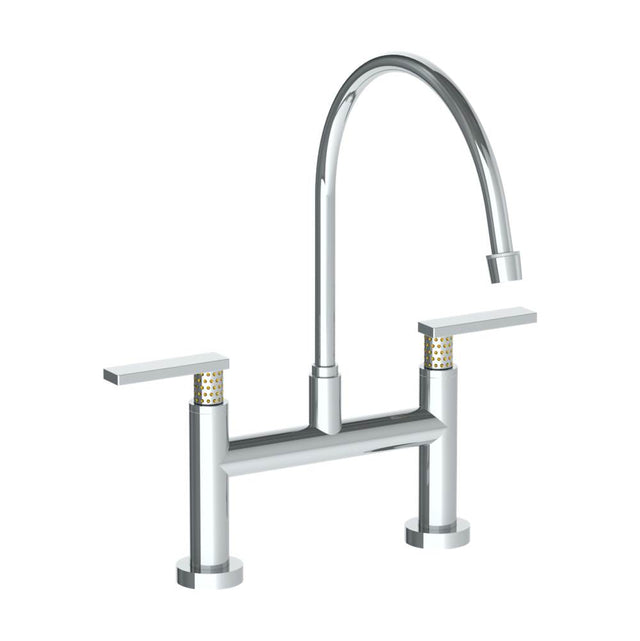 Watermark - Deck Mounted Bridge Extended Gooseneck Kitchen Faucet - Vintage Copper