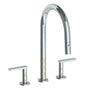 Watermark - Deck Mounted 3 Hole Gooseneck Kitchen Faucet with Pull Down Spray - Vintage Copper