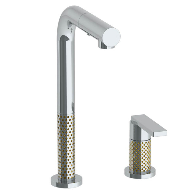 Watermark - Deck Mounted 2 Hole Square Top Prep Faucet with Pull Out Spray - Vintage Copper