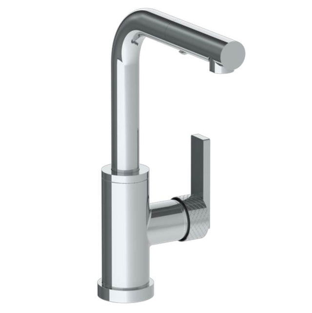 Watermark - Deck Mounted 1 Hole Square Top Prep Faucet with Pull Out Spray - Vintage Copper