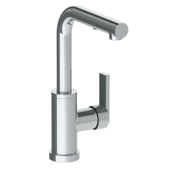 Watermark - Deck Mounted 1 Hole Square Top Prep Faucet with Pull Out Spray - Vintage Copper