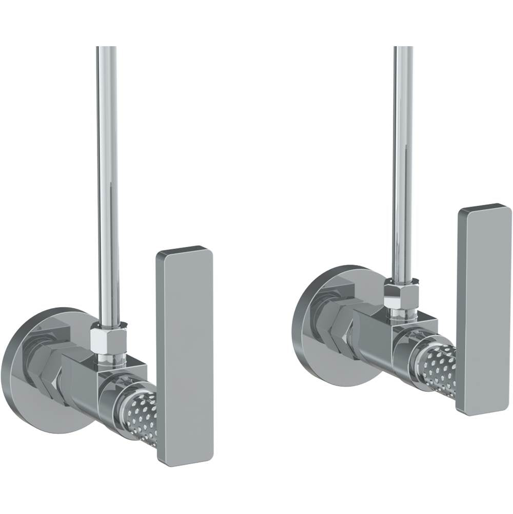 Watermark - Lavatory Angle Stop Kit -1/2'' Compression x 3/8'' OD Compression - Rustica Brass