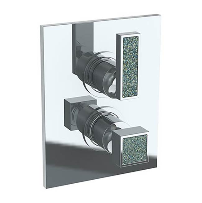 Watermark - Wall Mounted Thermostatic Shower Trim with built-in control, 6 1/4'' X 8'' - Vintage Copper