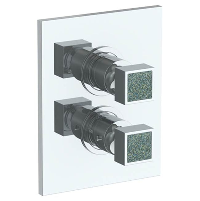 Watermark - Wall Mounted Thermostatic Shower Trim with built-in control, 6 1/4'' X 8'' - Vintage Copper