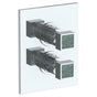 Watermark - Wall Mounted Thermostatic Shower Trim with built-in control, 6 1/4'' X 8'' - Vintage Copper