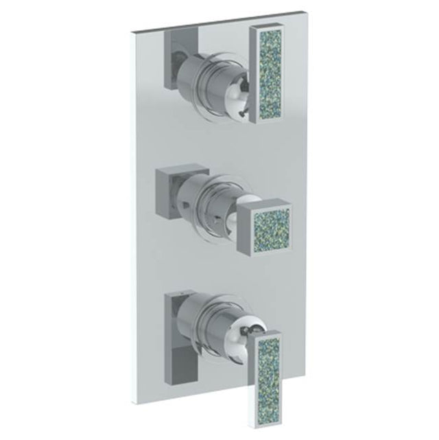 Watermark - Wall Mounted Thermostatic Shower Trim with 2 built-in controls, 6 1/4'' x 12'' - Vintage Copper