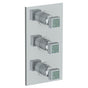 Watermark - Wall Mounted Thermostatic Shower Trim with 2 built-in controls, 6 1/4'' x 12'' - Vintage Copper