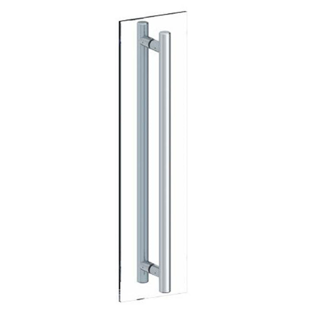 Watermark - Titanium 24'' Double shower door pull/ glass mount towel bar - Vintage Copper