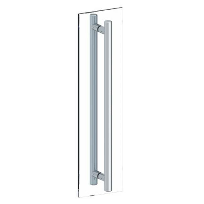 Watermark - Titanium 18'' Double shower door pull/ glass mount towel bar - Vintage Copper