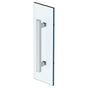 Watermark - Rectangular 18'' shower door pull/ glass mount towel bar - Vintage Copper
