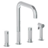 Watermark - 4 Hole Kitchen Set with Side Spray - Vintage Brass