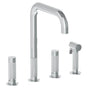 Watermark - 4 Hole Kitchen Set with Side Spray - Vintage Brass