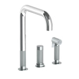 Watermark - Single Lever Deck Mount W/ Side Spray - Saint Bronze