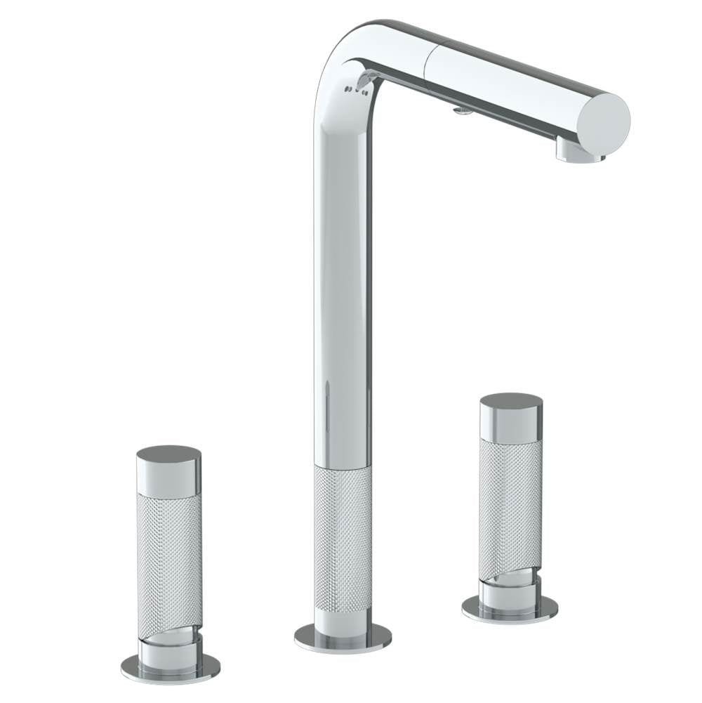 Watermark - 3 Hole Kitchen Set with Pull Out Spray - Saint Bronze