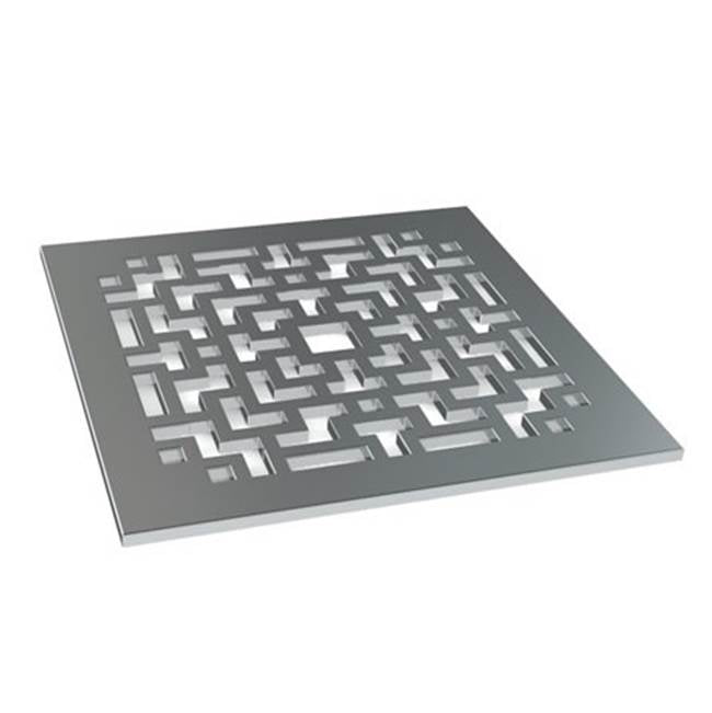 Watermark - designer shower drain - 5'' X 5'' strainer only - Vintage Brass