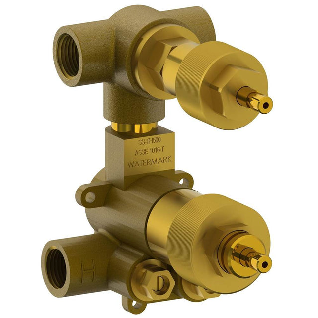 Watermark - 1/2'' Mini Thermostatic Valve with Built-in Volume Control and 2-way Diverter - No Finish