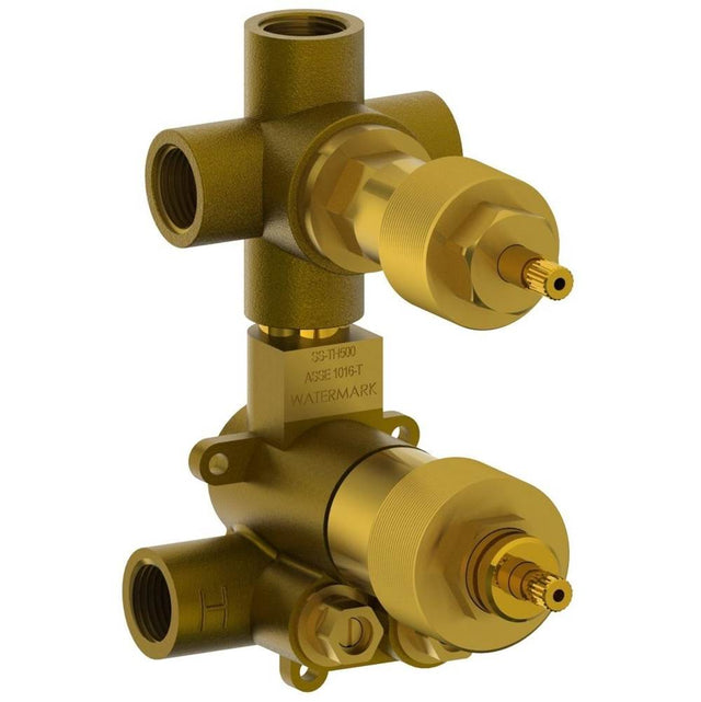Watermark - 1/2'' Mini Thermostatic Valve with Built-in Volume Control and 3-Way Diverter - No Finish
