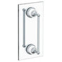 Watermark - Venetian 12'' Double Shower Door Pull/ Glass Mount Towel Bar - Vintage Copper