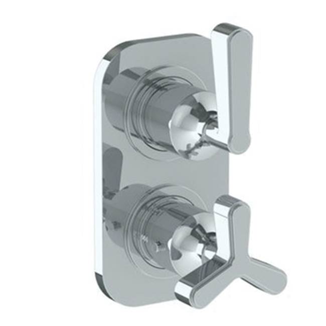 Watermark - Wall Mounted Mini Thermostatic Shower Trim with built-in control, 3 1/2'' - Vintage Copper