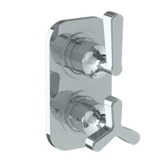 Watermark - Wall Mounted Mini Thermostatic Shower Trim with built-in control, 3 1/2'' - Vintage Copper