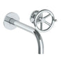 Watermark - Wall Mounted 2 Hole Lavatory Set with 8 3/4'' Spout - Vintage Copper