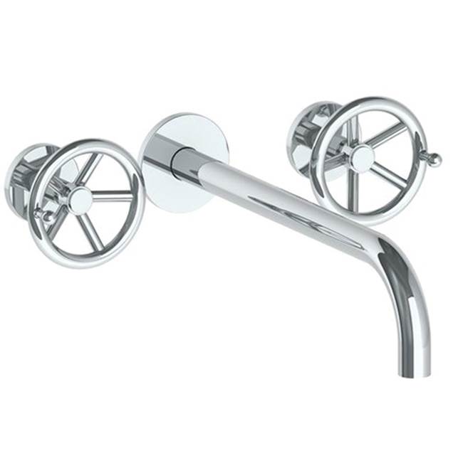 Watermark - Wall Mounted 3 Hole Lavatory Set with 11 7/8'' Spout - Vintage Copper