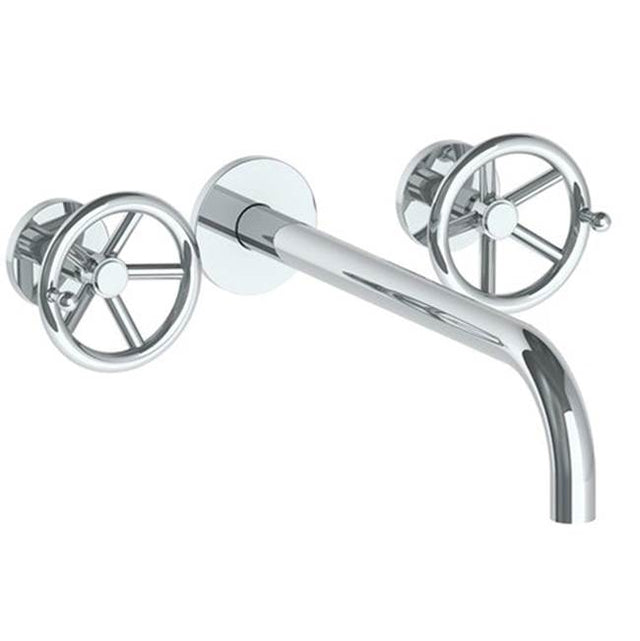 Watermark - Wall Mounted 3 Hole Lavatory Set with 11 7/8'' Spout - Vintage Copper