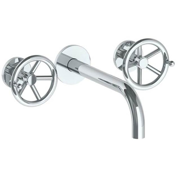 Watermark - Wall Mounted 3 Hole Lavatory Set with 8 3/4'' Spout - Vintage Copper