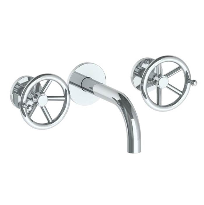Watermark - Wall Mounted 3 Hole Lavatory Set with 6'' Spout - Vintage Copper